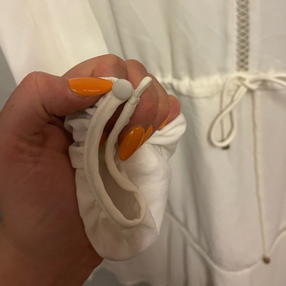 Heartloom Long Sleeve White Mini Dress - size xsmall - Picture 3 of 9